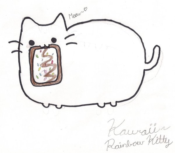 Раскраска кота Пушина для закладки