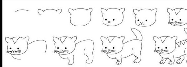 Рисунки котят карандашом поэтапно для детей нарисовать