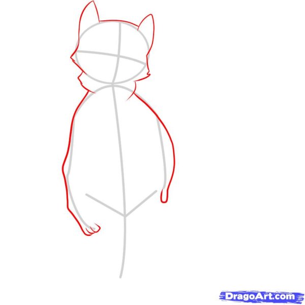 Киса нарисовать легко