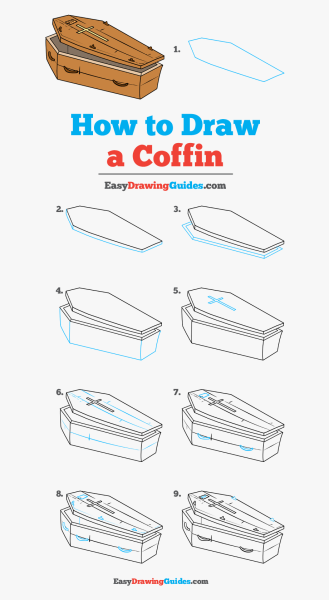 Как рисовать гроб