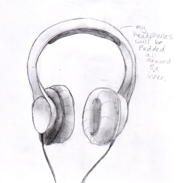 Наушники простым карандашом
