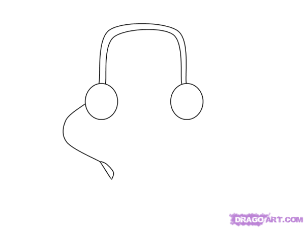 Нарисовать беспроводные наушники карандашом