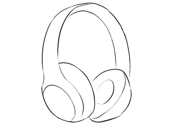 Наушники рисунок простым карандашом