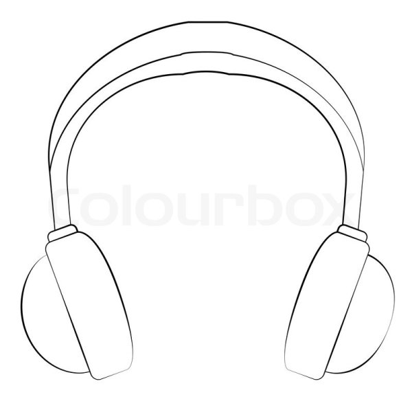 Наушники карандашом для срисовки