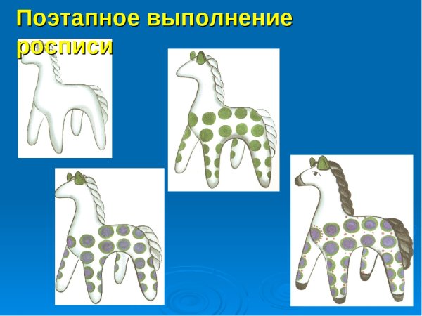 Поэтапная роспись дымковской игрушки