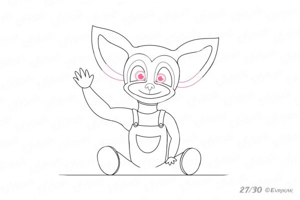 Срисовать малыша из Барбоскиных