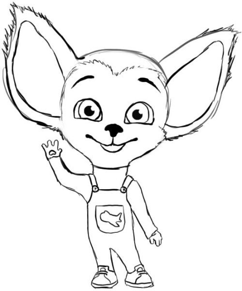 Раскраска малыш Барбоскин