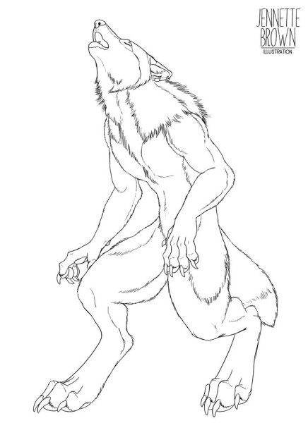 Рисовать оборотня поэтапно