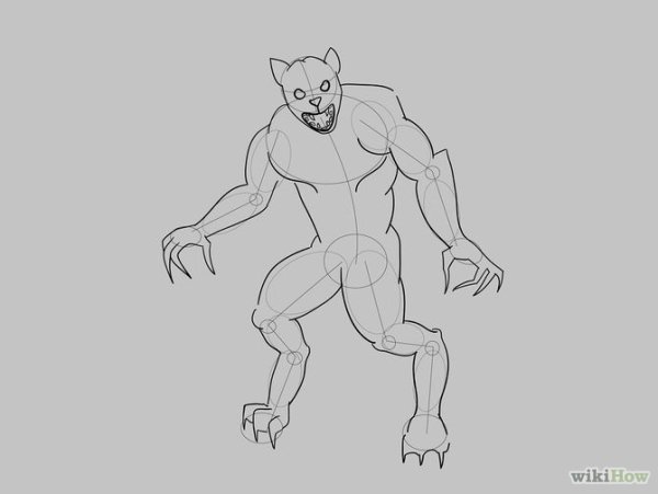 Оборотень рисунок поэтапно