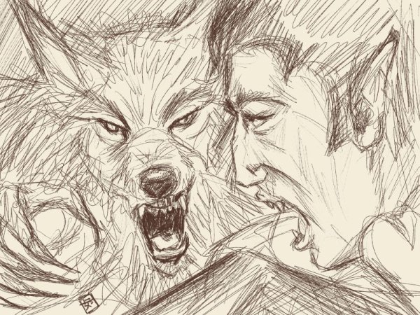 Нарисовать оборотня поэтапно