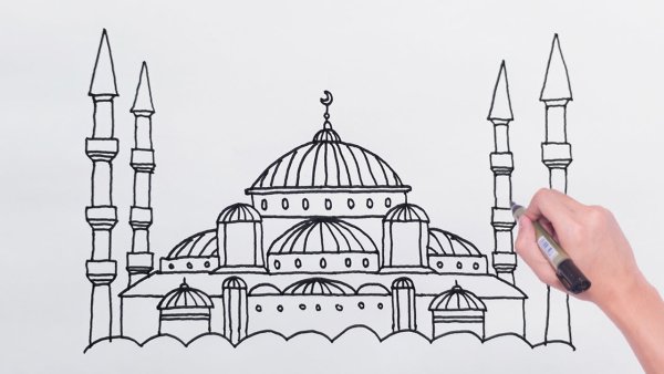Мечеть рисунок