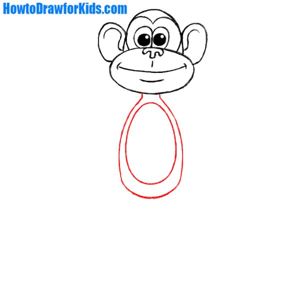 Рисунок обезьяны для срисовки