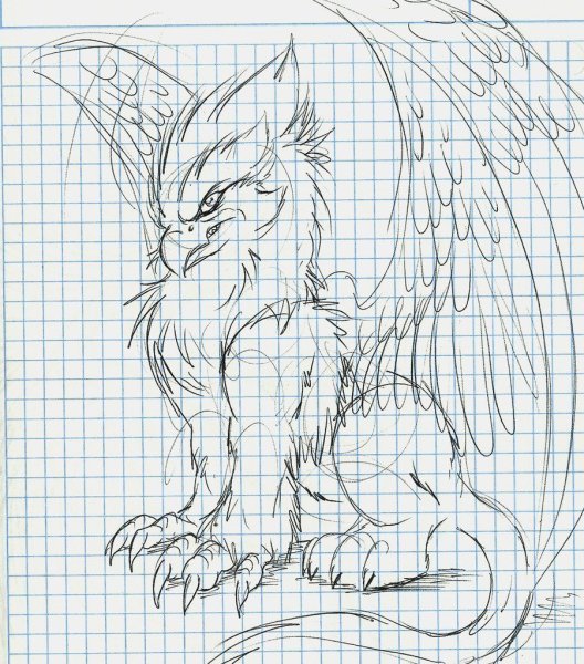 Наброски грифонов для пэинта