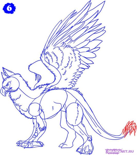 Грифон для срисовки