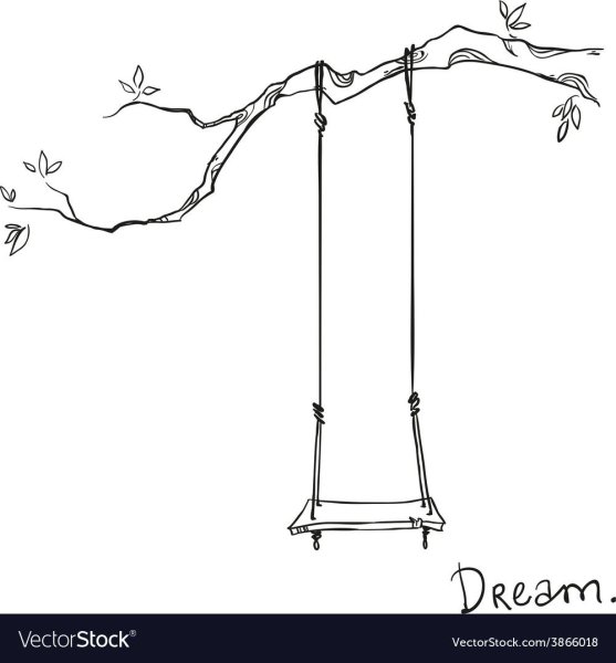 Качели набросок