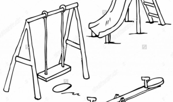 Раскраска детской площадки