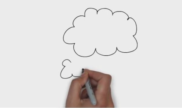 Нарисовать облачко поэтапно