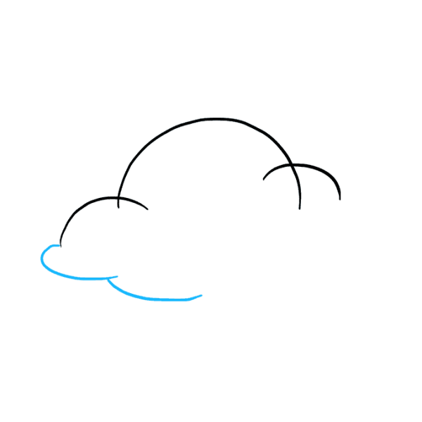 Поэтапное рисование облаков