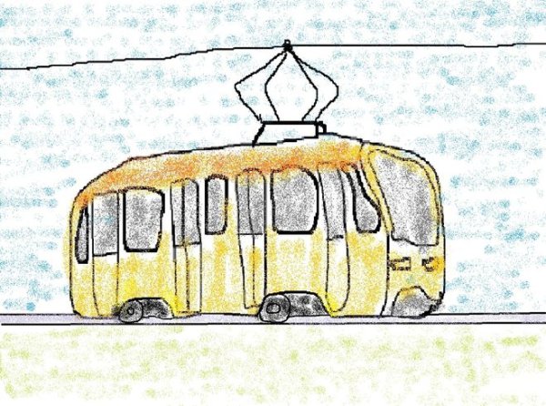 Поэтапное рисование общественного транспорта