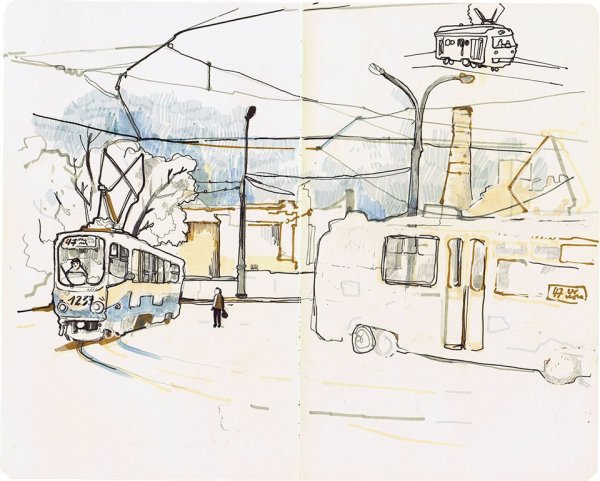 Трамвай эскиз