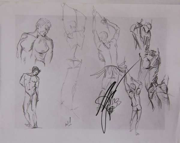 Женский торс эскиз