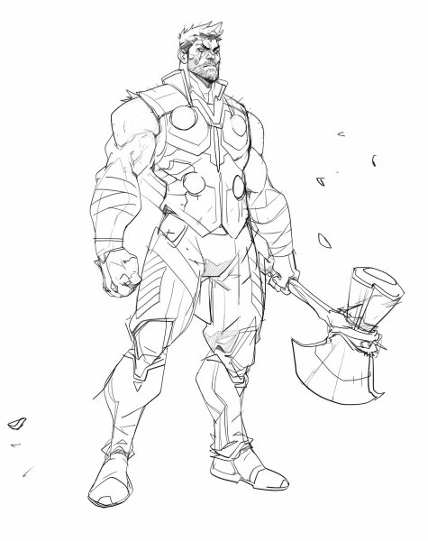 Раскраски Марвел тор РАГНАРОК