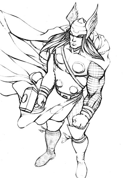 Раскраска Супергерои тор