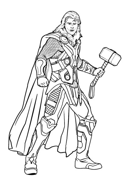 Раскраски Марвел тор РАГНАРОК