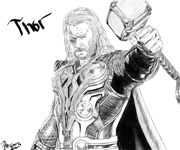 Раскраска Мстители тор РАГНАРОК