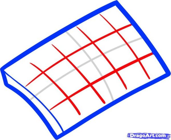 Рисунок шоколадки карандашом