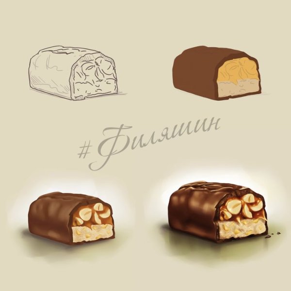 Срисовать сладости шоколад
