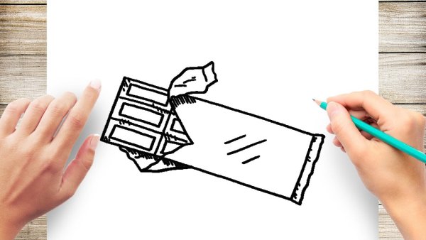 Шоколад рисунок карандашом