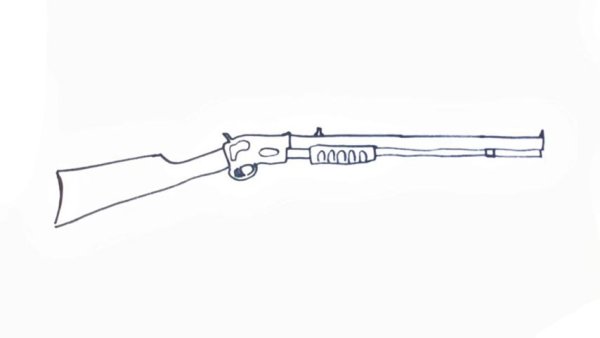 Поэтапное рисование винтовки