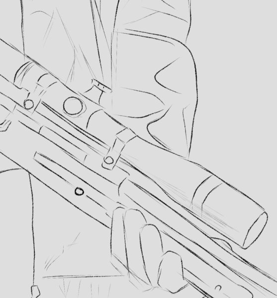 Винтовка карандашом