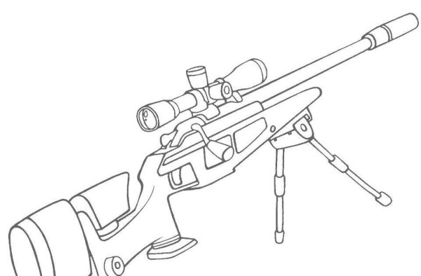НЕРФ снайперская винтовка раскраска