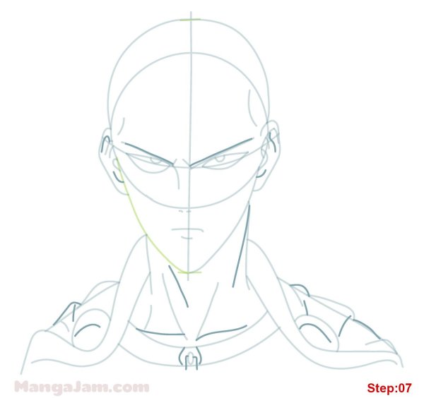 Сайтама рисунок карандашом