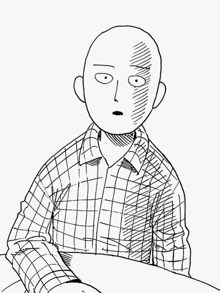 Серьезный Сайтама Манга