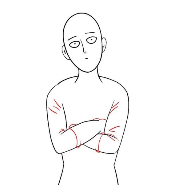 Сайтама карандашом для срисовки