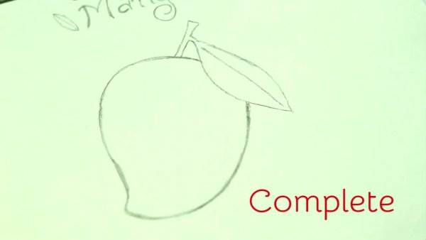 Поэтапное рисование манго