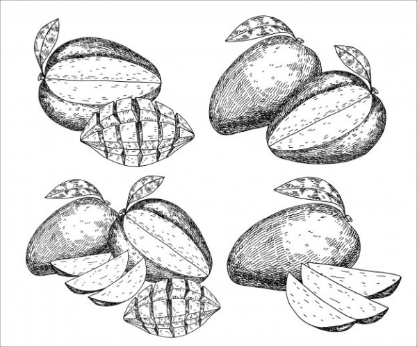 Манго фрукт рисунок