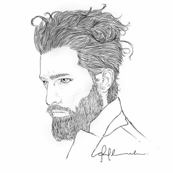 Борода туториал рисование