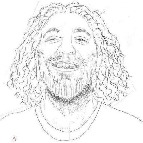 Нарисовать бороду карандашом