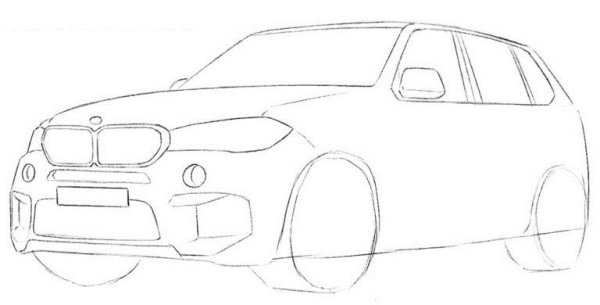 Поэтапное рисование БМВ