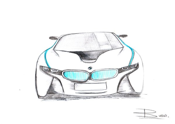 BMW i8 для рисования легкие