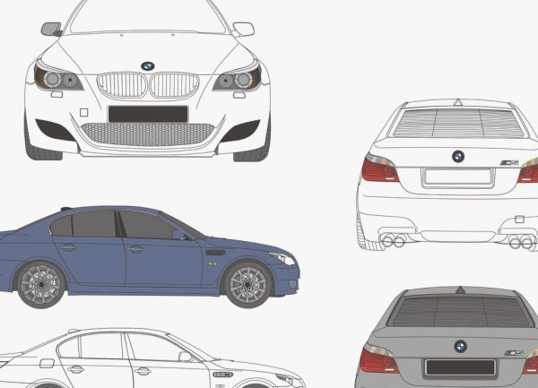 BMW e60 m5 Blueprints