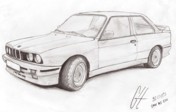 BMW e30 карандашом