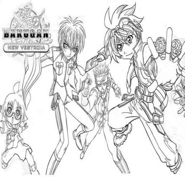 Раскраски бакуган батл планет