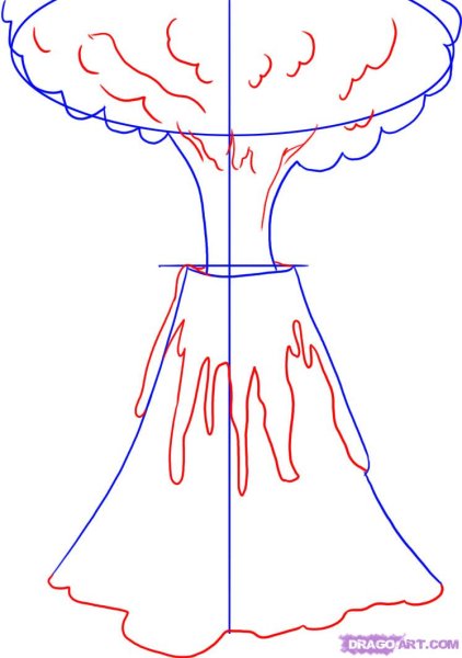 Нарисовать вулкан