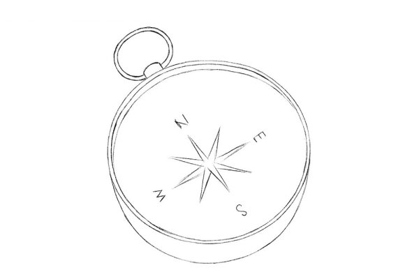 Рисунок компаса для детей 2-го класса