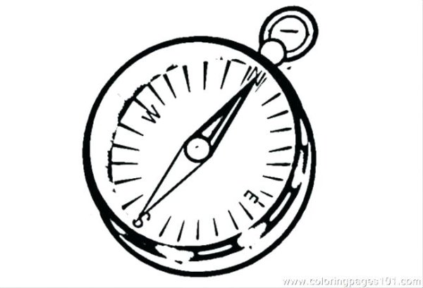 Компас раскраска для детей